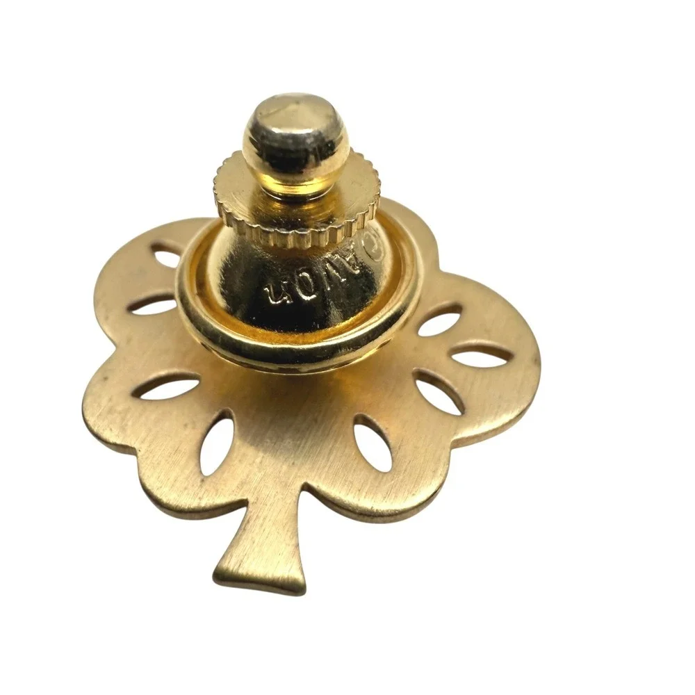 VTG 1979 Avon Partridge in a Pear Tree Gold Silver Tone Lapel Pin Brooch 5/8 in